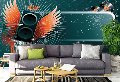 Fototapeta I love music hudba
